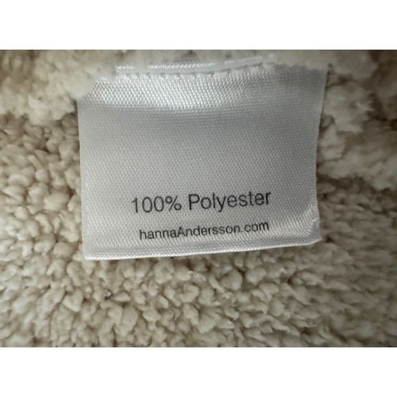 Hanna Andersson Kids Cream Knit Zip Up Hoodie Sherpa Lined Size 100 (size 4) - Picture 6 of 7